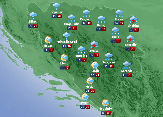 Pročitajte više o članku Narednih dana u BiH proljetno vrijeme, temperature i do 19 stepeni