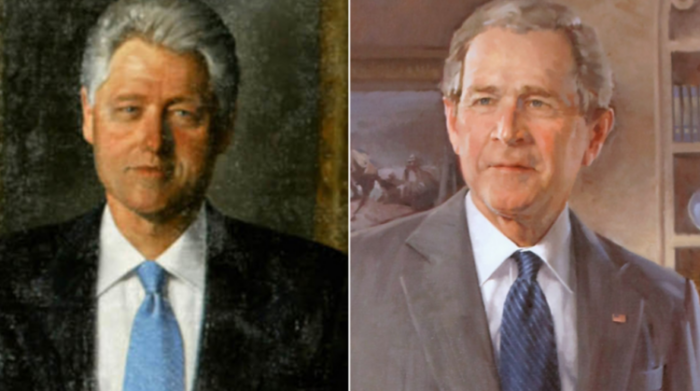 Pročitajte više o članku Portreti Busha i Clintona ponovno su izloženi u Velikom foajeu Bijele kuće