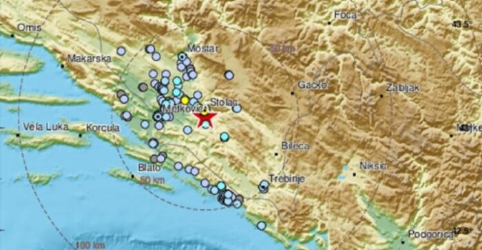 Pročitajte više o članku Potres od 3.0 po Richteru u BiH: epicentar kod Stoca