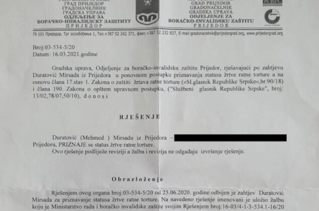 Pročitajte više o članku Republika Srpska prvi put priznala prisilna zatvaranja tokom rata u Prijedoru