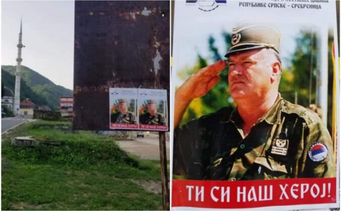Pročitajte više o članku Nove provokacije u Srebrenici: U blizini džamije osvanuli plakati zločinca Ratka Mladića