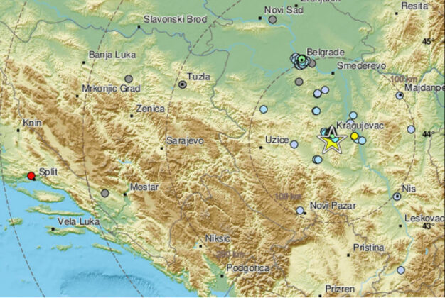 Pročitajte više o članku Zemljotres jačine 4,4 stepena po Richteru pogodio Srbiju
