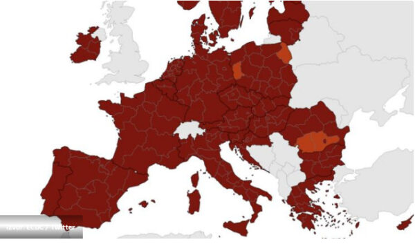 Pročitajte više o članku Objavljena nova koronakarta Europe: Sve je tamnocrveno osim dijelova Poljske i Rumunjske