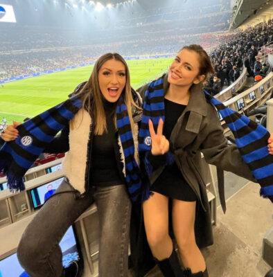 Pročitajte više o članku Hana Hadžiavdagić i Amra Džeko zajedno gledale utakmicu u Milanu