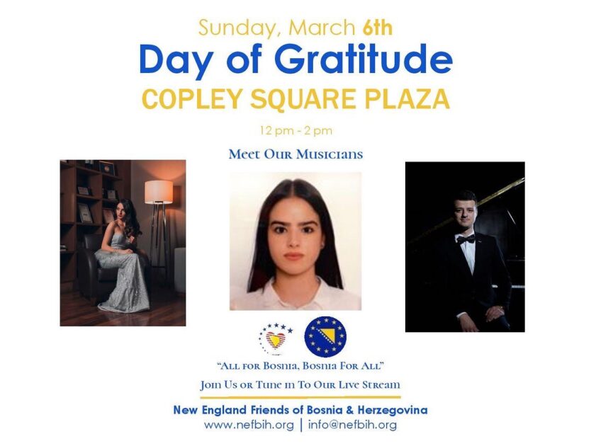 Pročitajte više o članku Međunarodni “Bosanski dan zahvalnosti na Copley trgu u Massachusettsu”