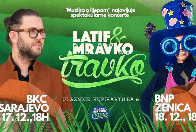 Pročitajte više o članku Veliki koncerti Latifa i Mravka Travka u decembru u Sarajevu i Zenici