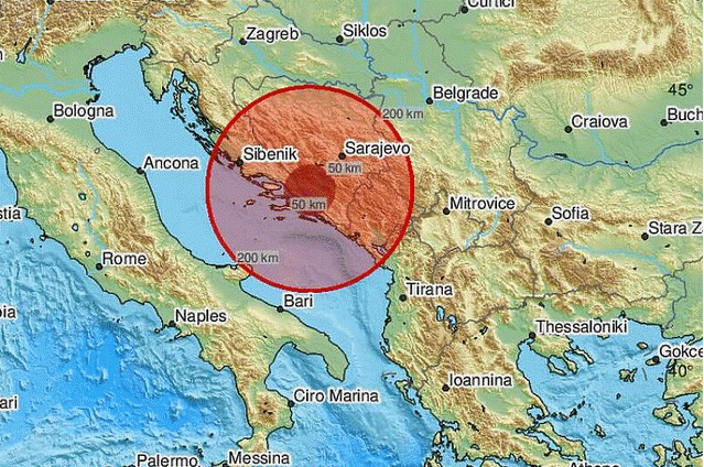 Pročitajte više o članku Zemljotres jačine 3,4 po Richteru zatresao BiH, epicentar u Hercegovini