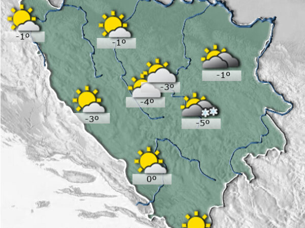 Prognoza za danas: U Hercegovini pretežno vedro...