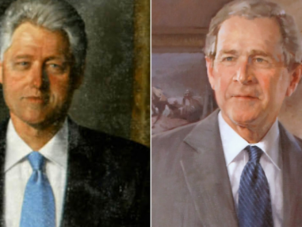 Portreti Busha i Clintona ponovno su izloženi u Velikom foajeu Bijele kuće