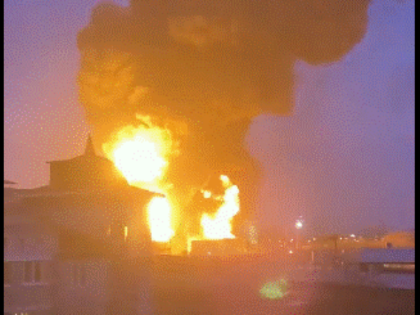 Zapaljeno skladište nafte u ruskom gradu Belgorodu