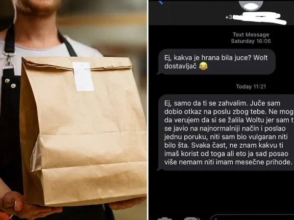 Dostavljač iz Srbije otpušten nakon što je poslao poruku djevojci kojoj je donio hranu